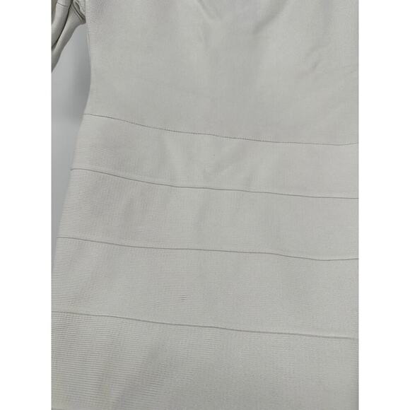 Herve Leger Icon Cutout White T-shirt Mini Dress Small - Picture 5 of 7